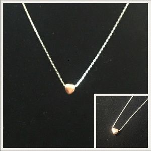 Lia Sophia rose gold delicate heat necklace